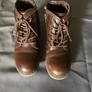 Boys Brown Leather Boots